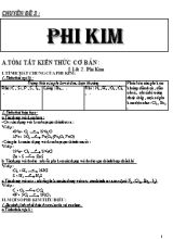 Hóa học - Chuyên đề 3 Phi kim